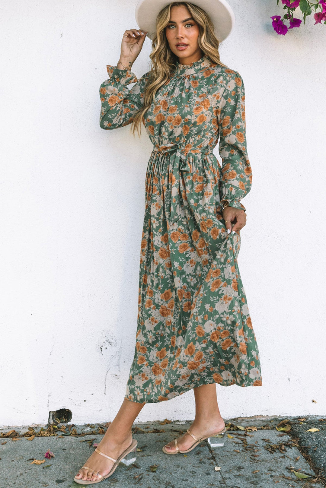 Pleated Maxi Dress