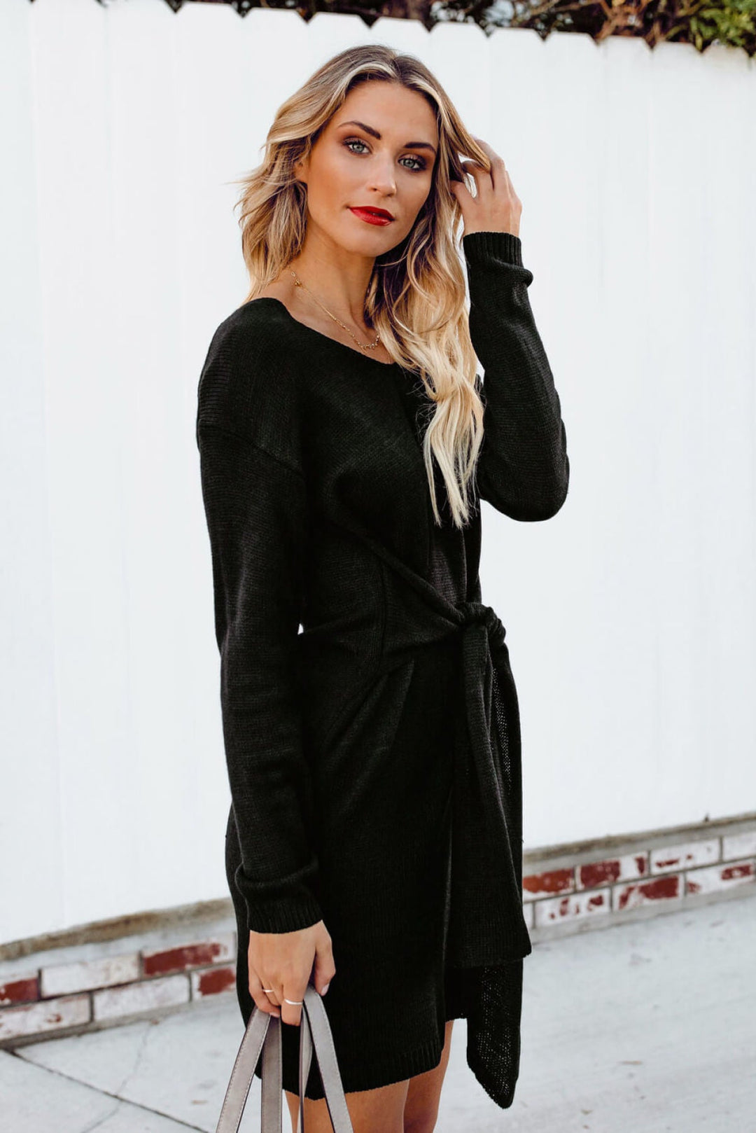 Tie Sweater Dress