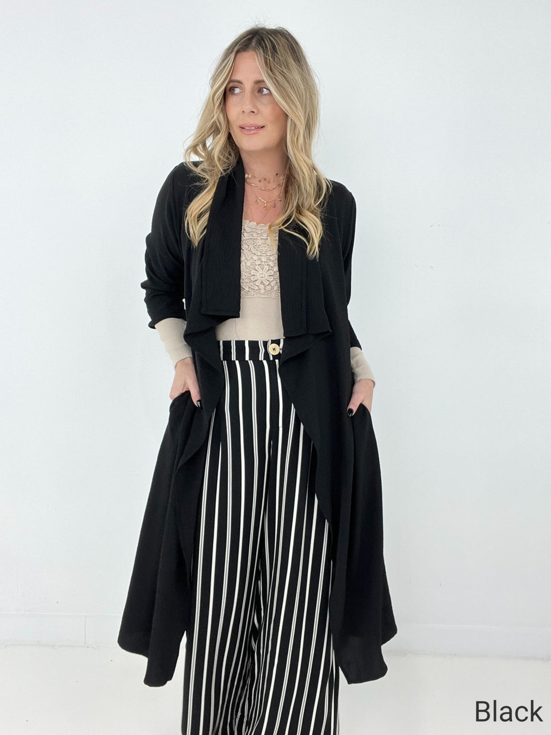 Draped Front  Jacket