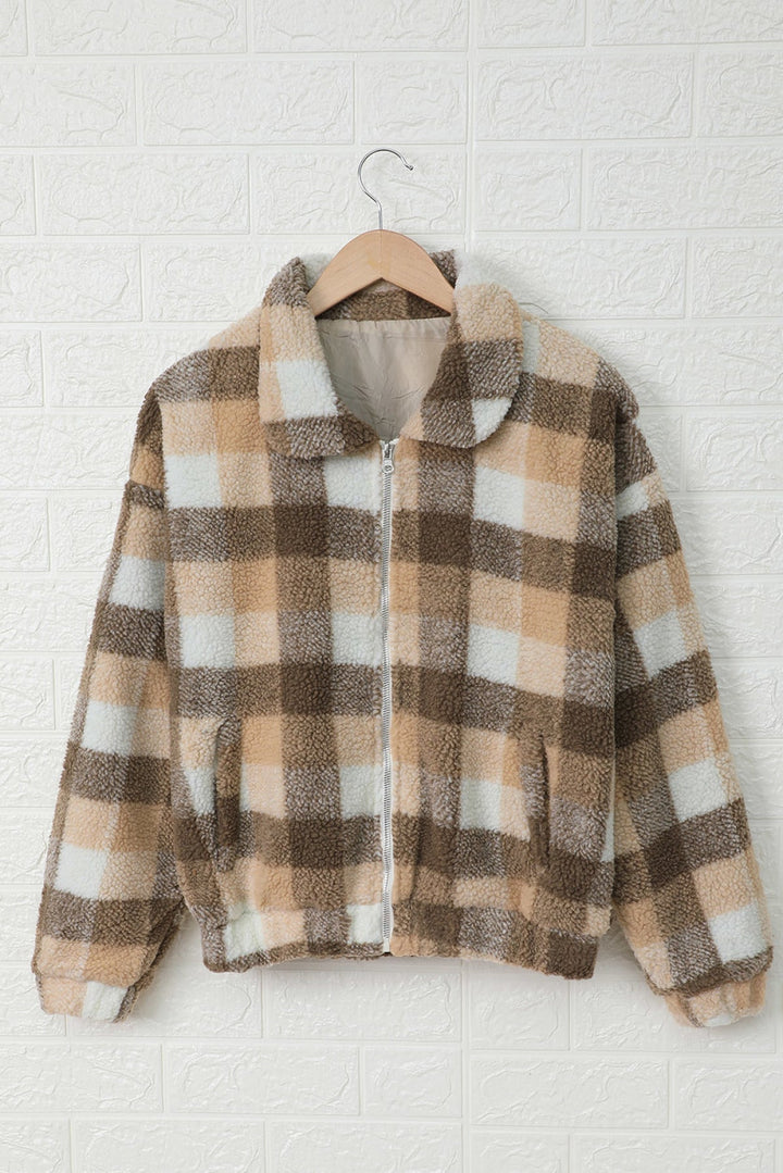 Leopard Print Sherpa Jacket Coat