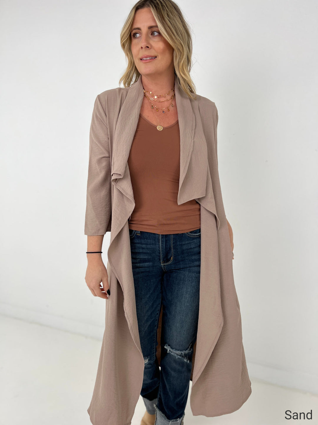 Draped Front  Jacket