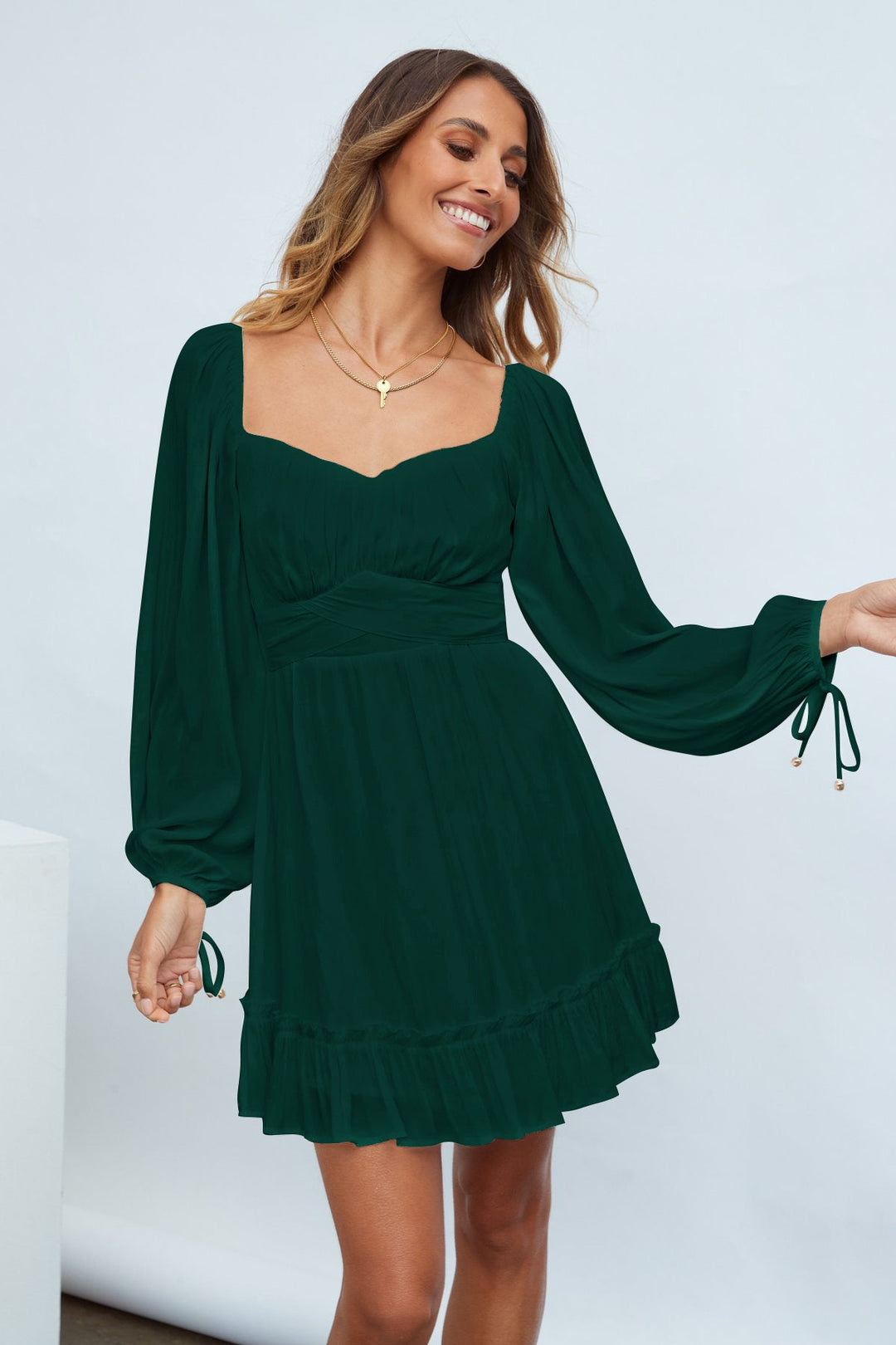 Ruffle Hem A-line Dress