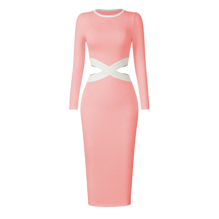 Colorblock Maxi Tube Dress
