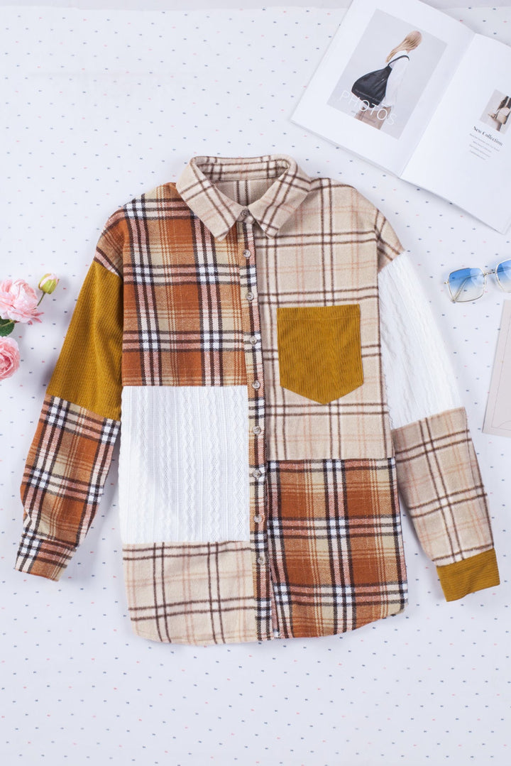 Patchwork Shirt Jacket