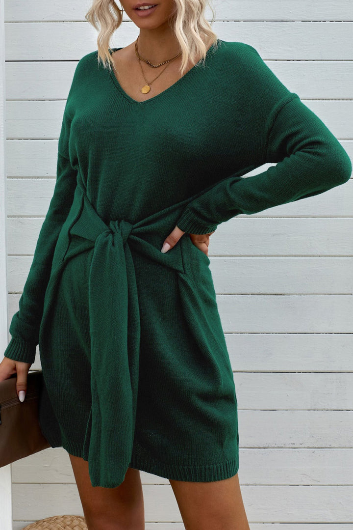 Tie Sweater Dress