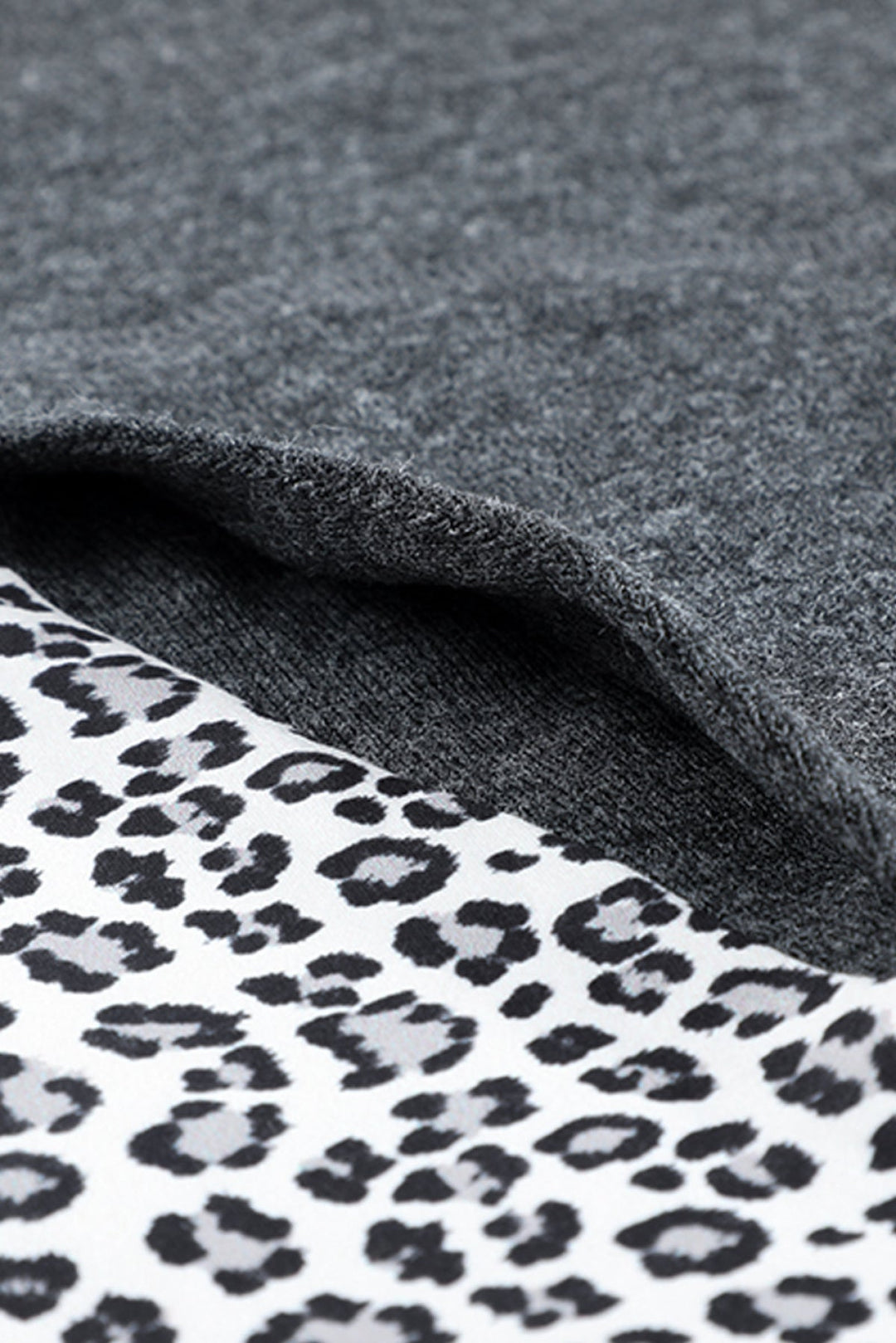 Leopard Patchwork Pullover Hoodie