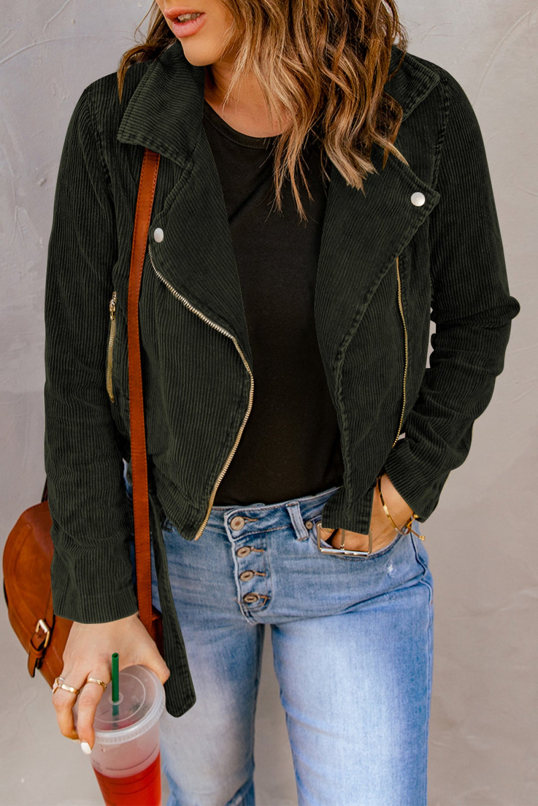 Zip Up Corduroy Jacket