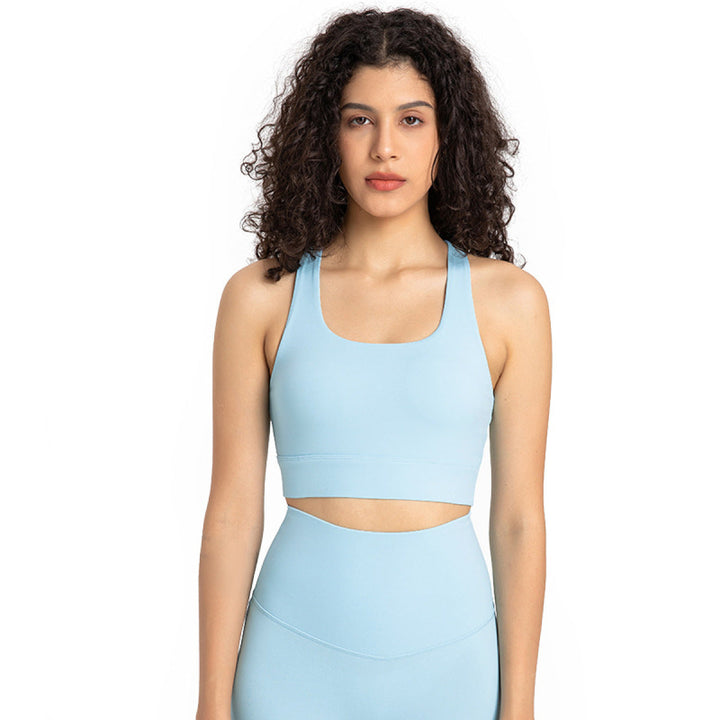 High U-Neck Stretch Backless Sports Bra - Sports Wear