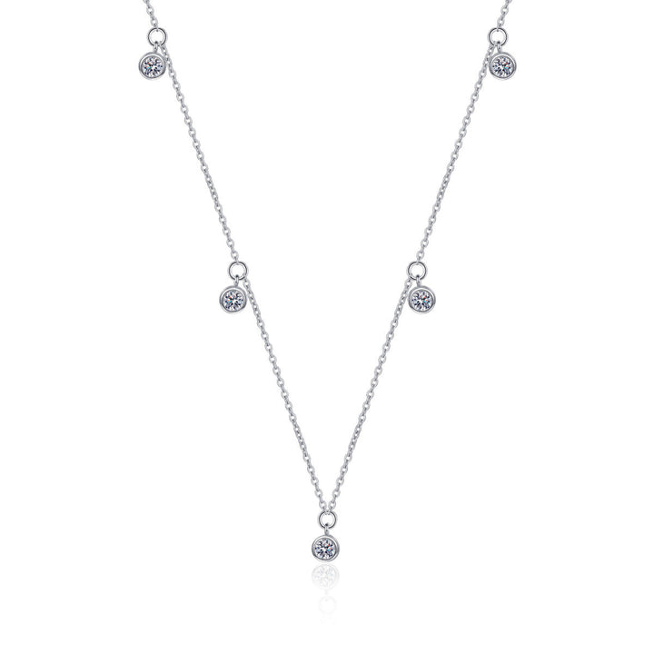 925 Sterling Silver Moissanite Starry Necklace