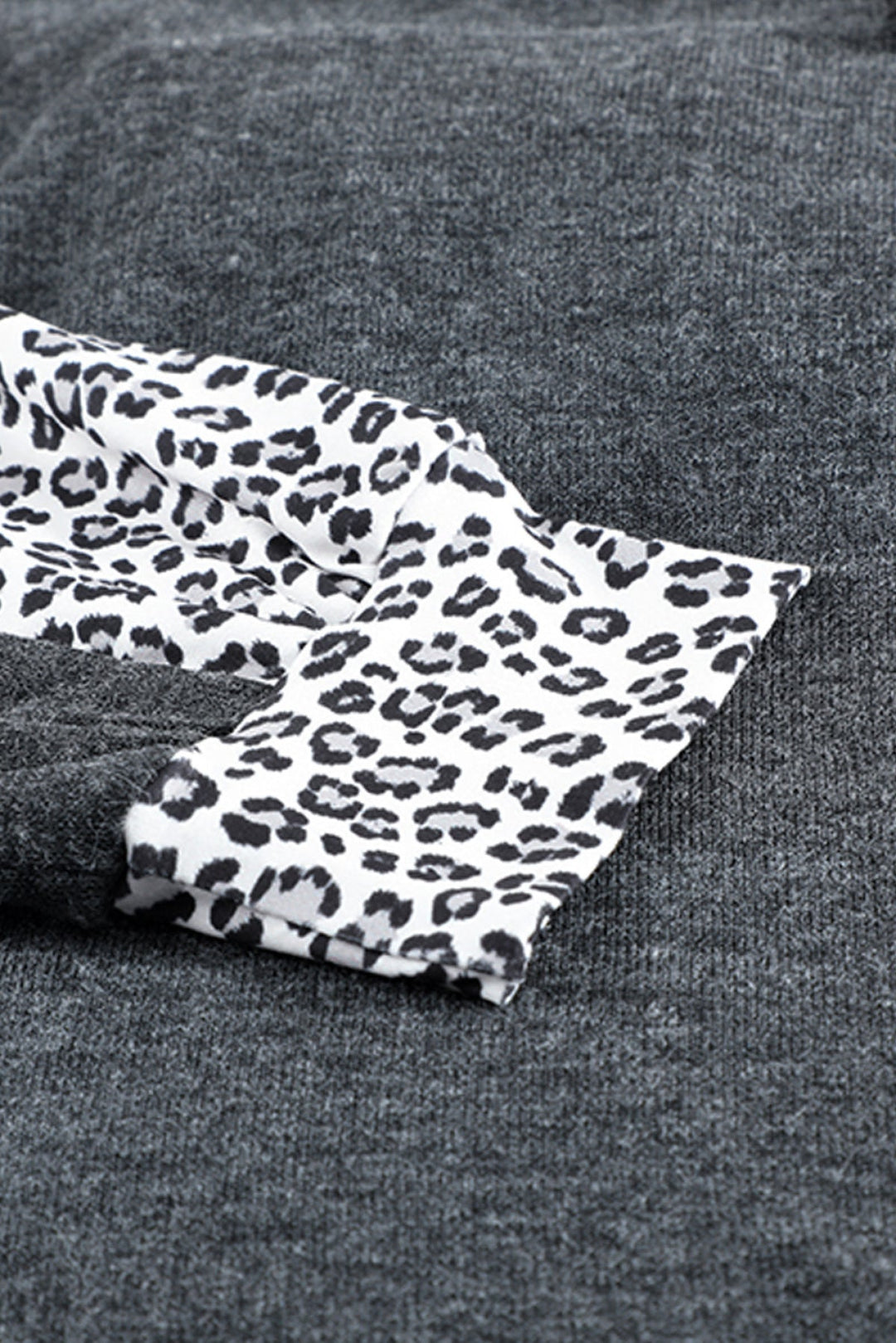 Leopard Patchwork Pullover Hoodie