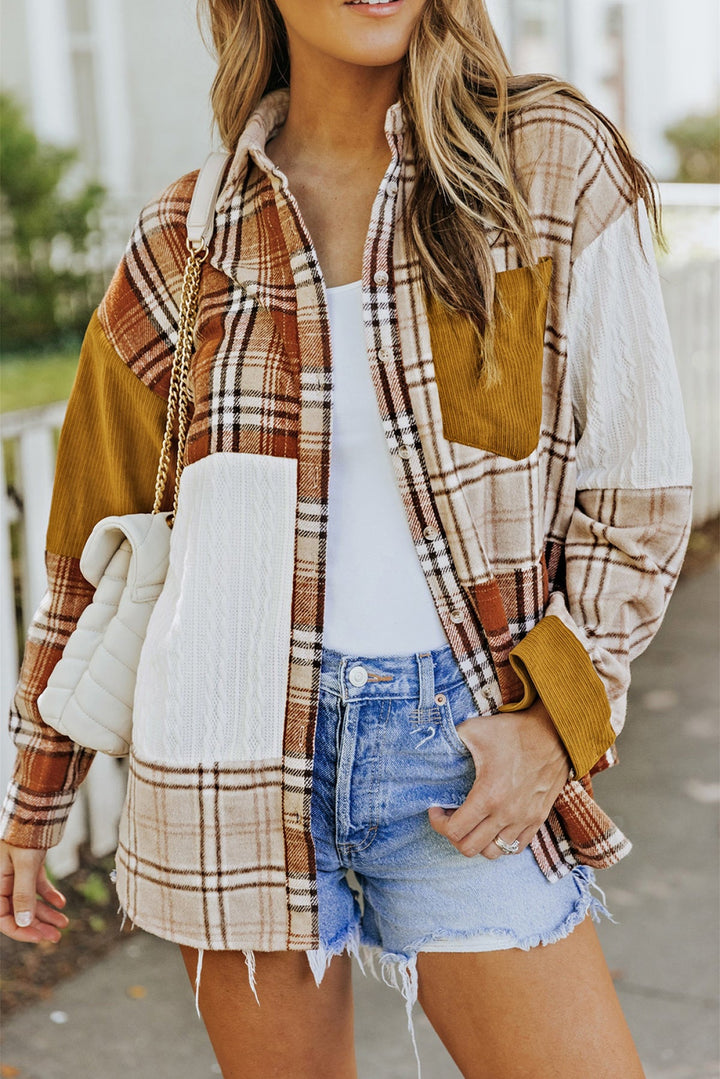 Patchwork Shirt Jacket