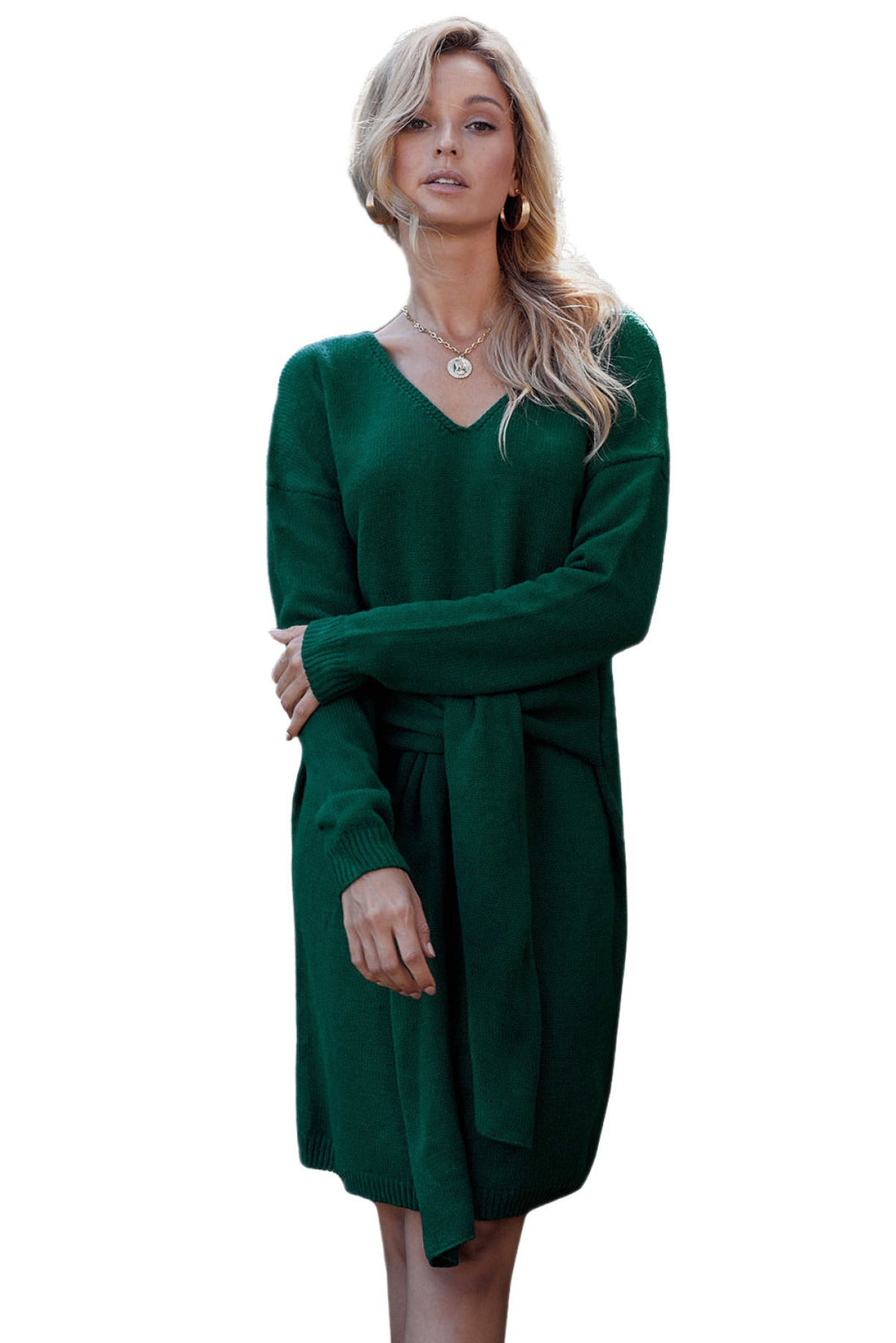 Tie Sweater Dress