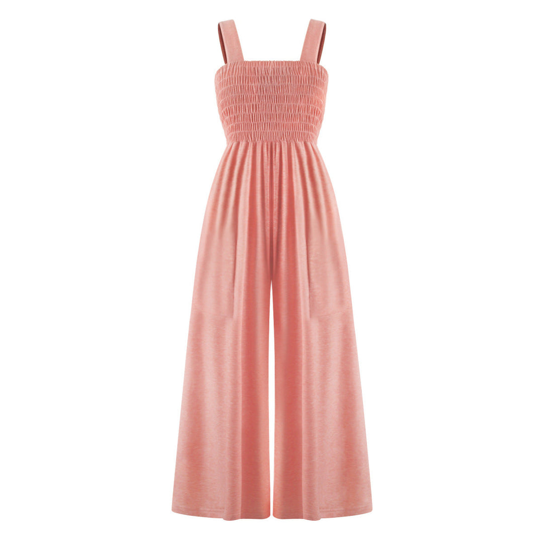 Smocked Wide Leg Jumpsuit