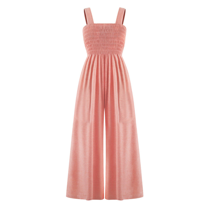 Smocked Wide Leg Jumpsuit