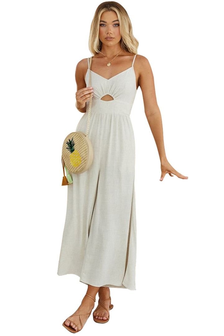 Cut-Out Wide Leg Jumpsuit