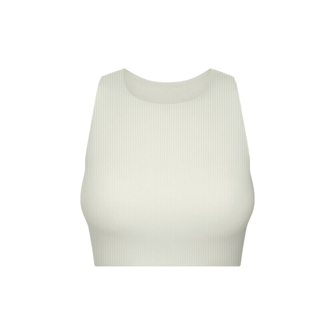 Ribbed Round Neck Wireless Sports Bras