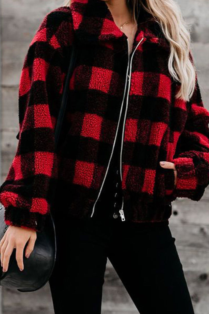 Leopard Print Sherpa Jacket Coat