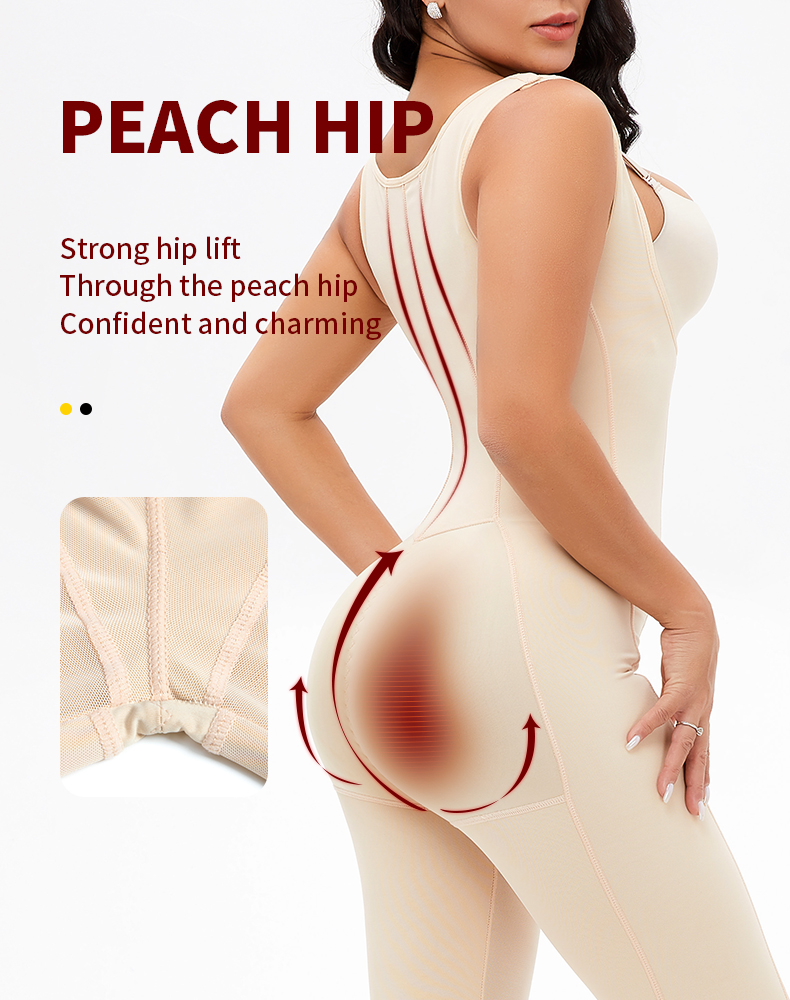 Plus Size High Waist Zipper Lace Full Body Shaper