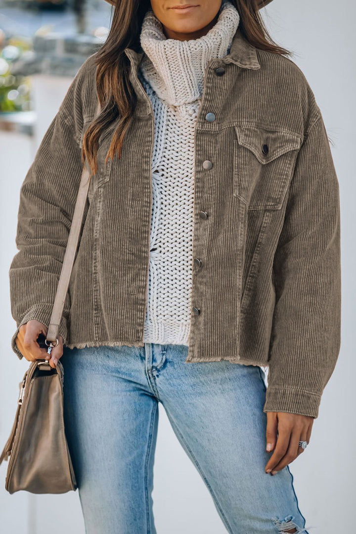 Corduroy Buttoned Jacket