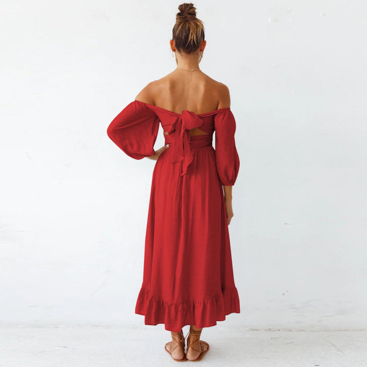 Puff Sleeve Pleated Dress