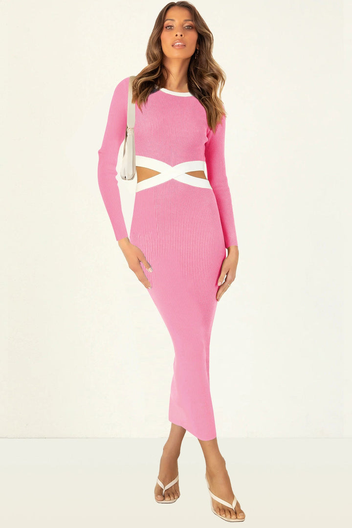 Colorblock Maxi Tube Dress