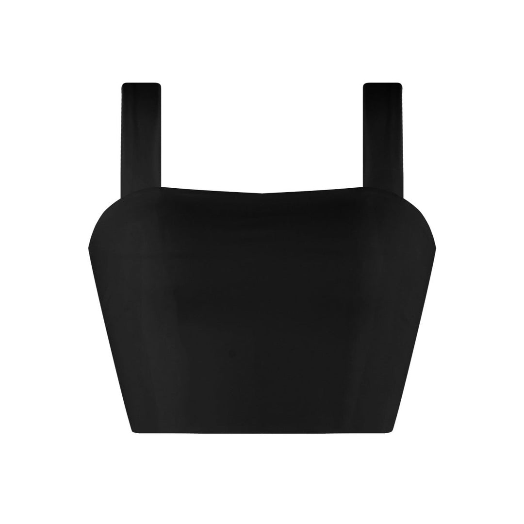 Solid Color Strap Crop Top