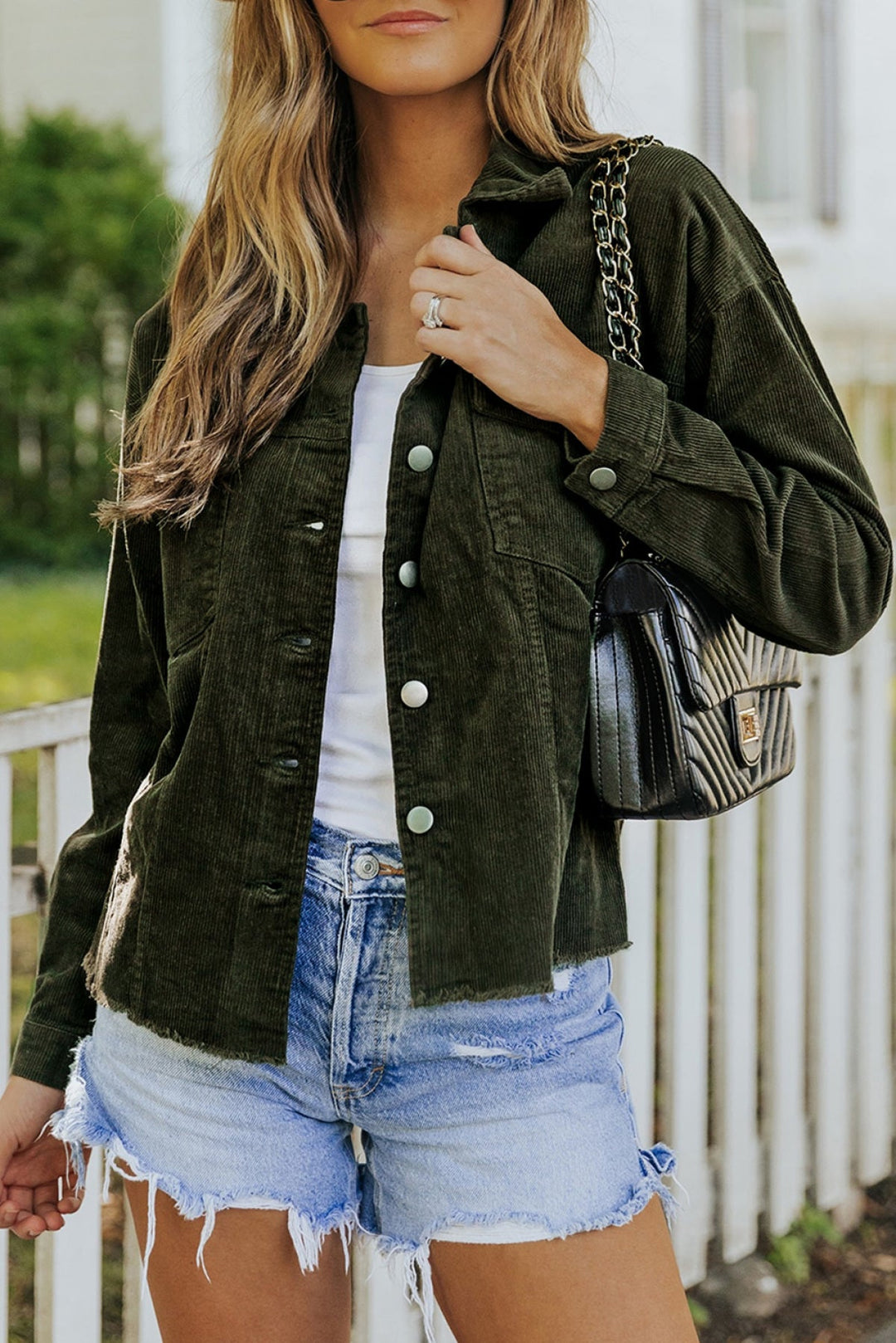 Corduroy Buttoned Jacket