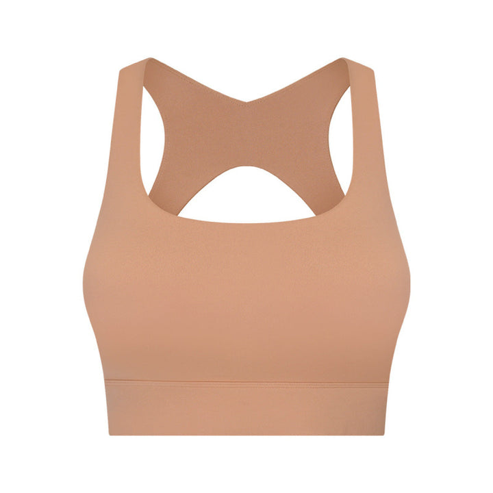 High U-Neck Stretch Backless Sports Bra - Sports Wear