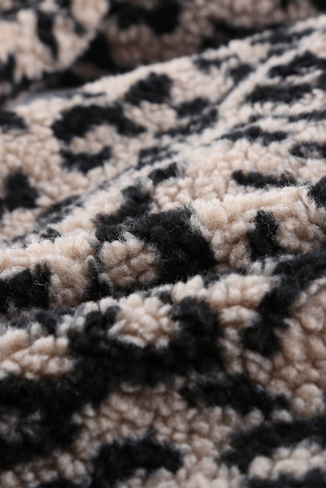 Leopard Print Sherpa Jacket Coat