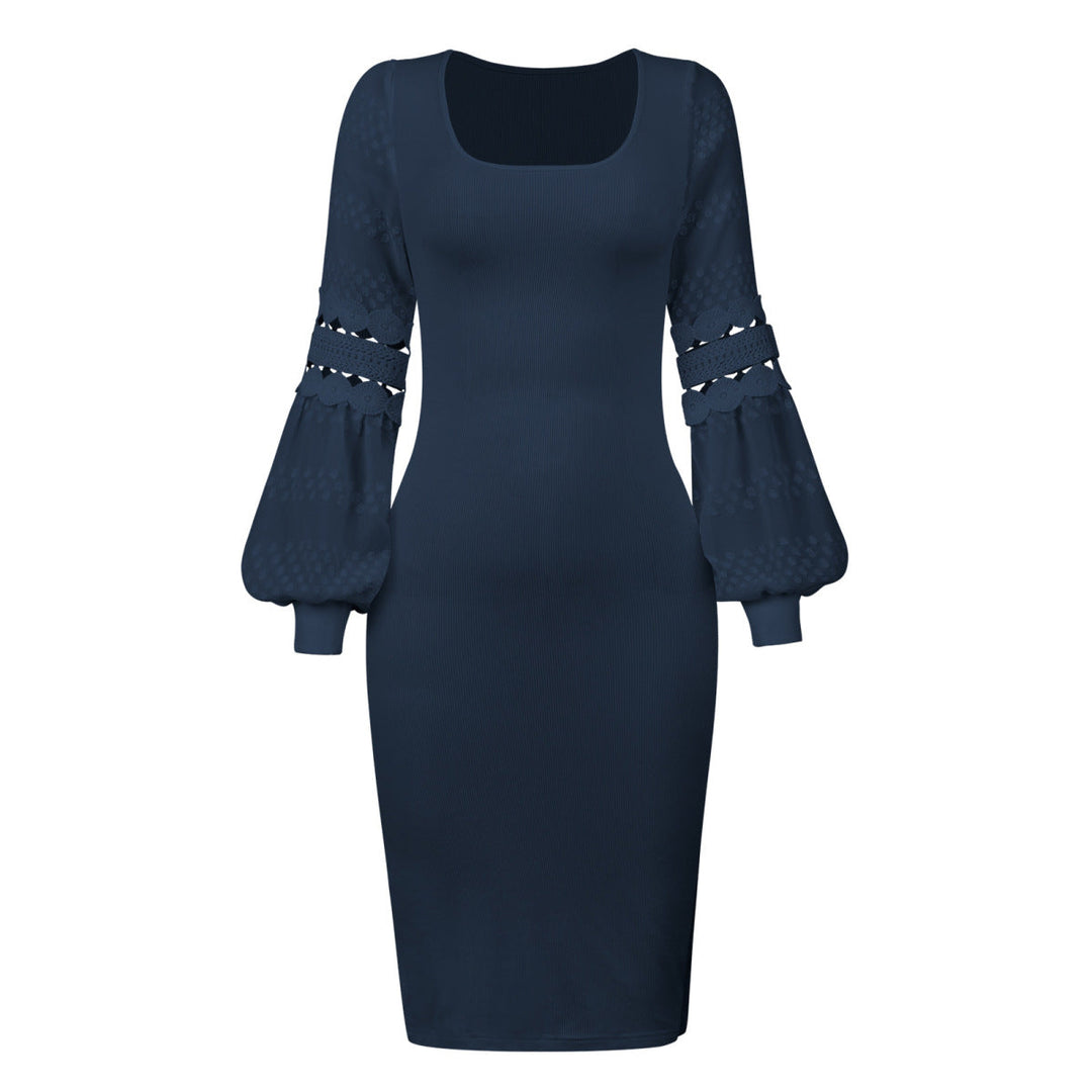 Cutout Ballon Sleeve Slit Mini Dress