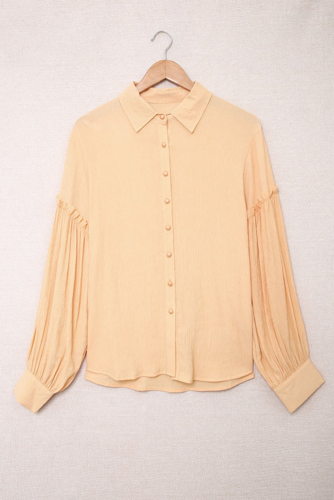 Ruffled Patchwork Loose Shirt