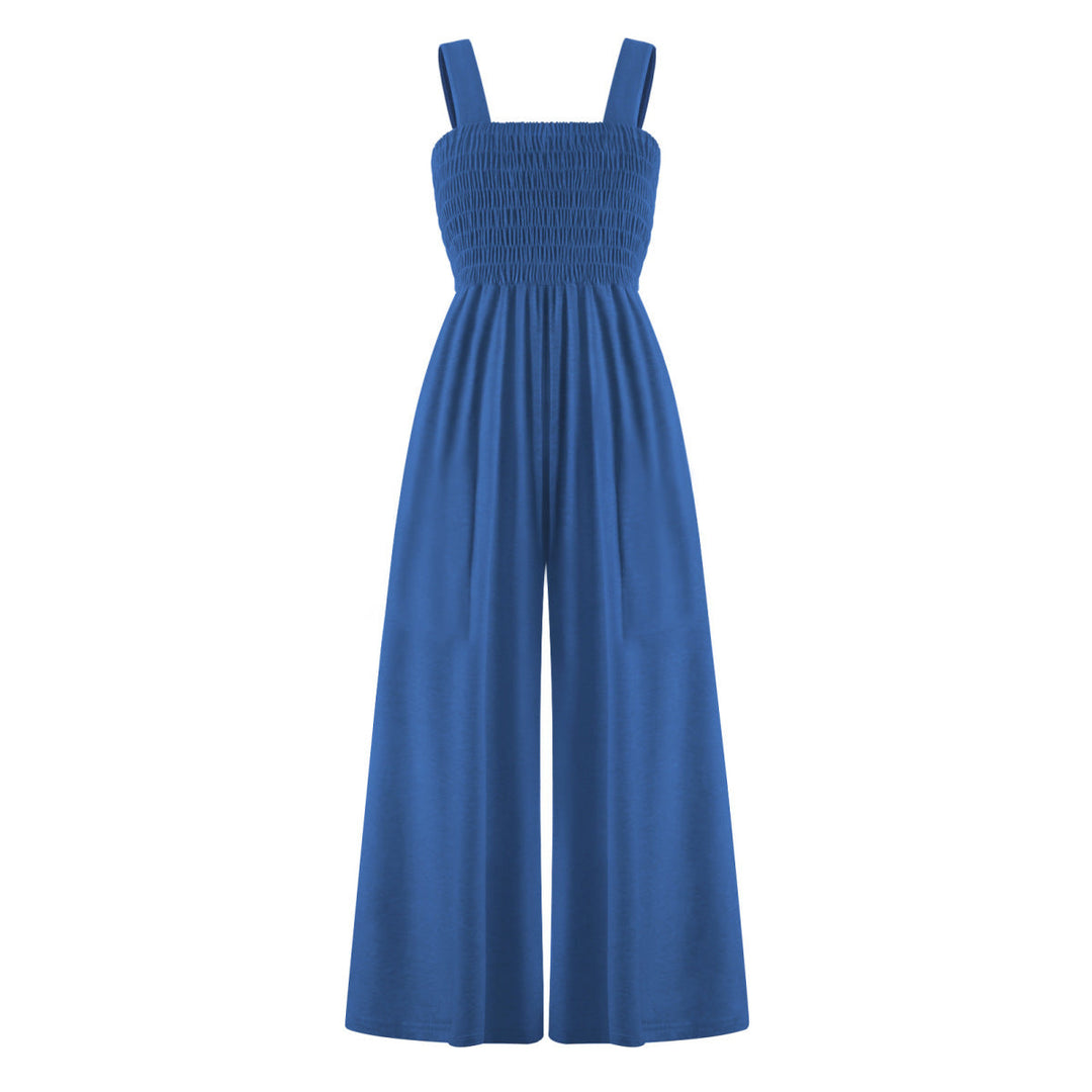 Smocked Wide Leg Jumpsuit