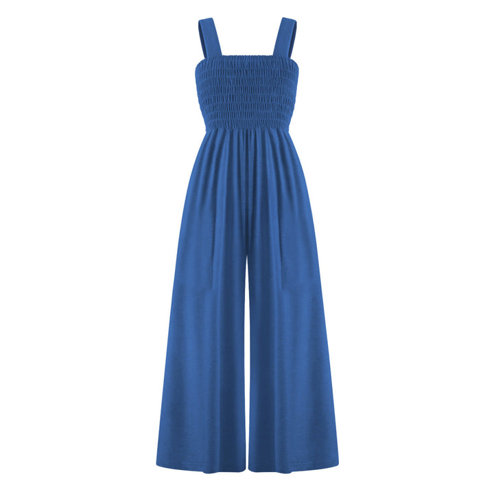 Smocked Wide Leg Jumpsuit
