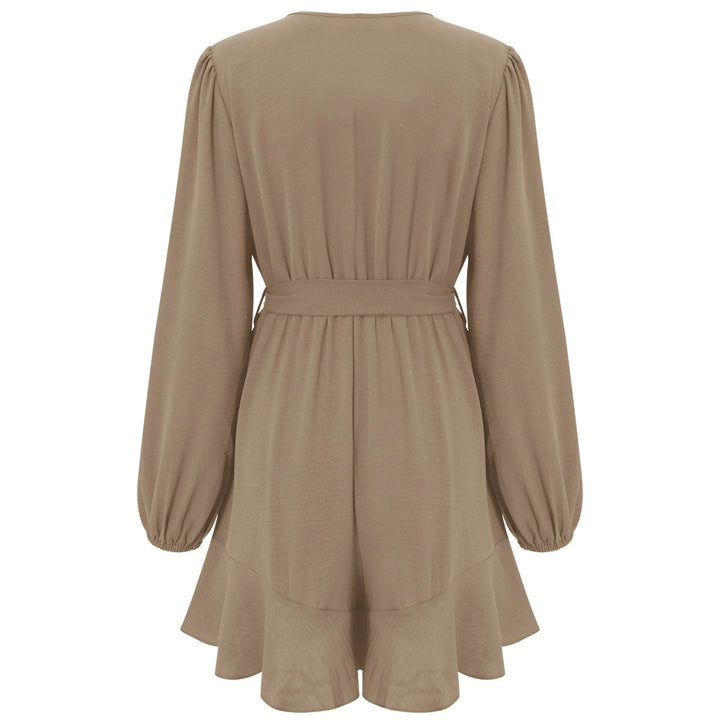 Surplice Neckline Dress - Mini Dress