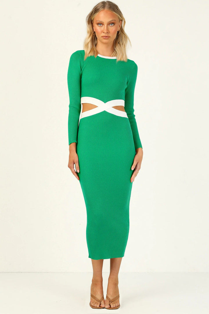 Colorblock Maxi Tube Dress