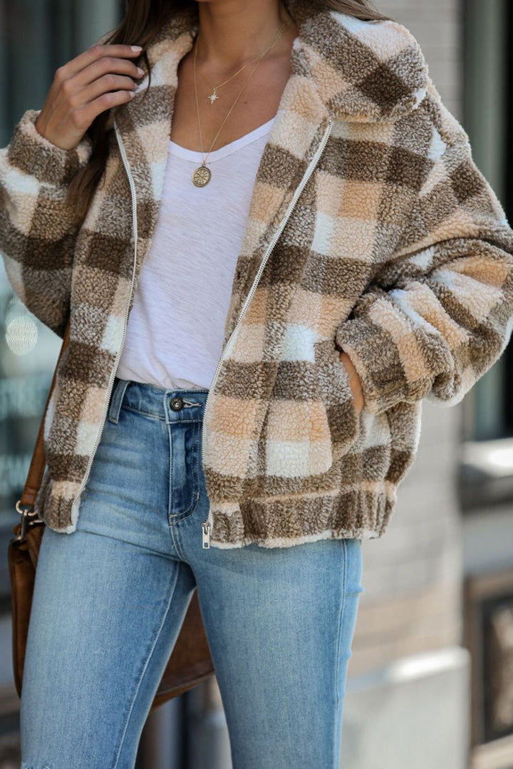 Leopard Print Sherpa Jacket Coat