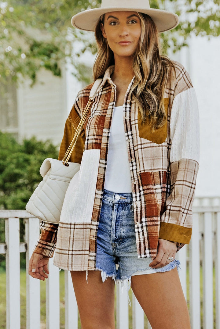 Patchwork Shirt Jacket