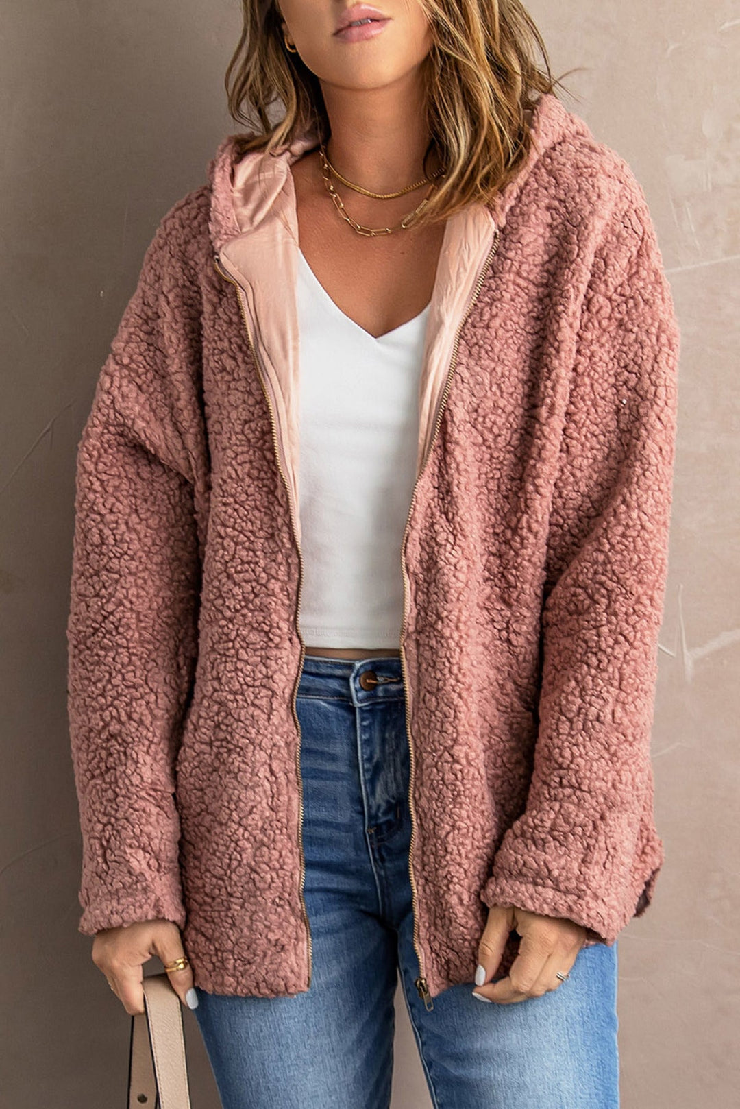 Zip Up Hooded Coat
