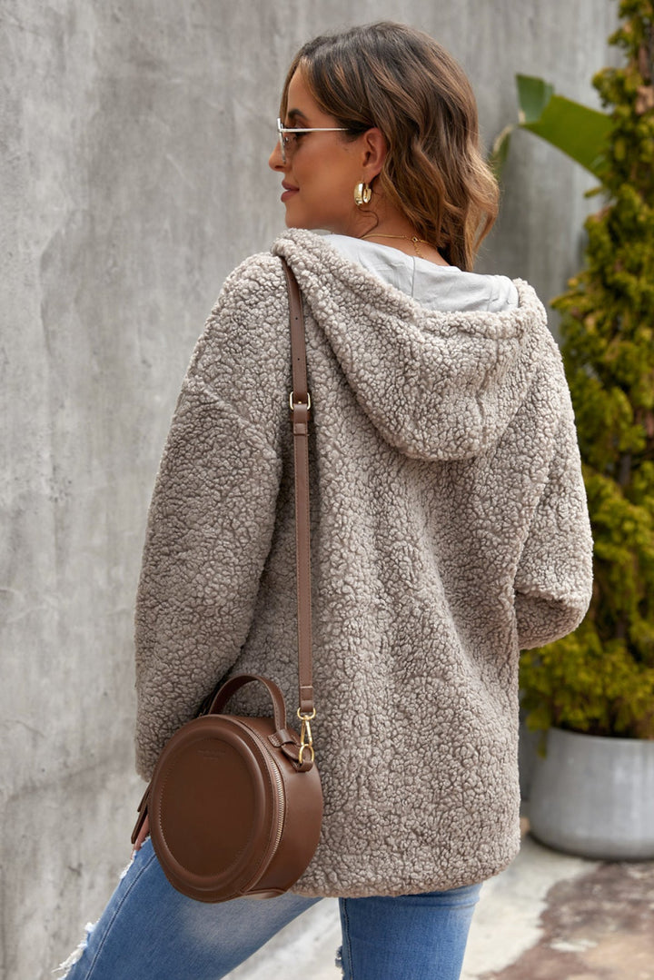 Zip Up Hooded Coat