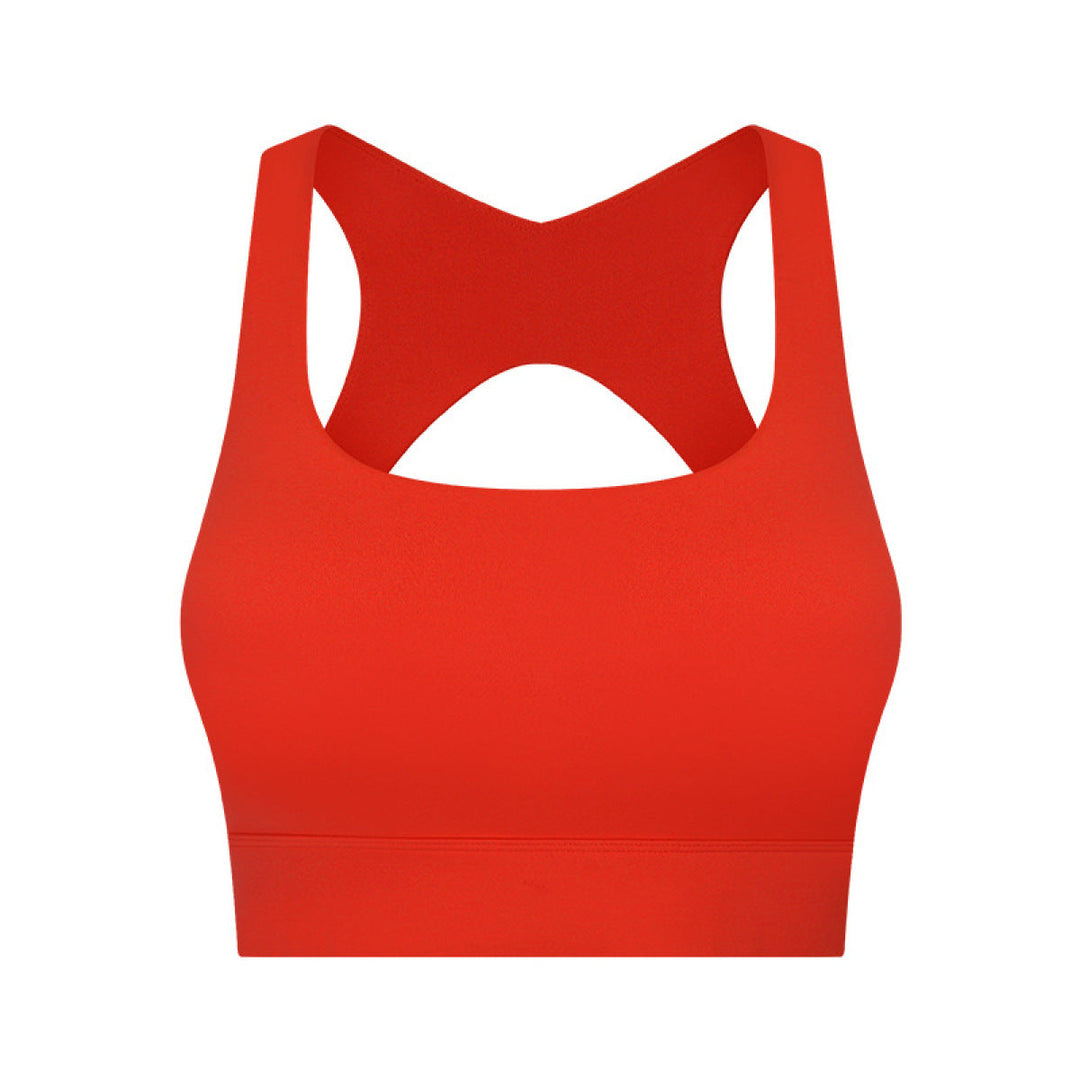 High U-Neck Stretch Backless Sports Bra - Sports Wear