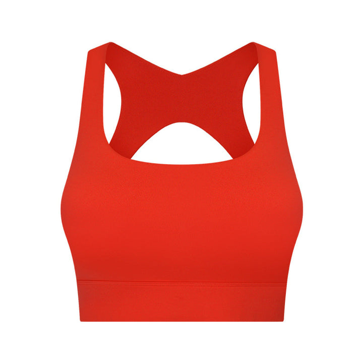 High U-Neck Stretch Backless Sports Bra - Sports Wear