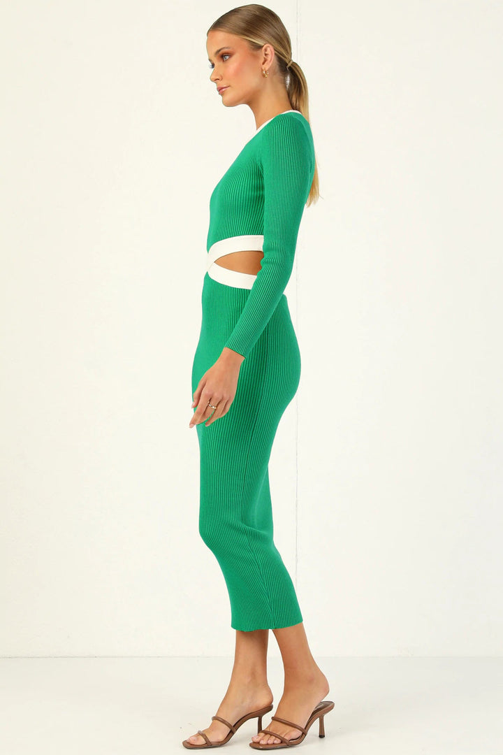 Colorblock Maxi Tube Dress