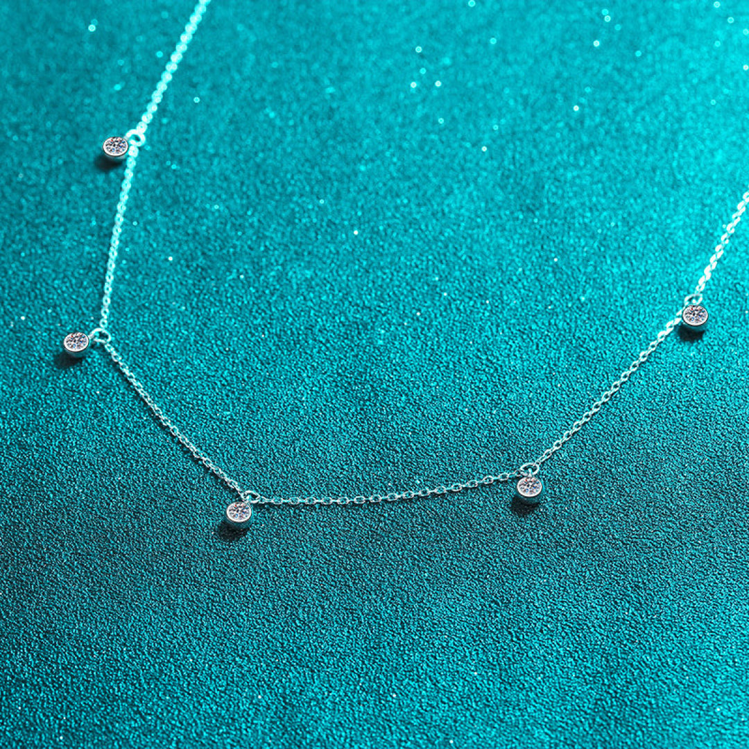 925 Sterling Silver Moissanite Starry Necklace