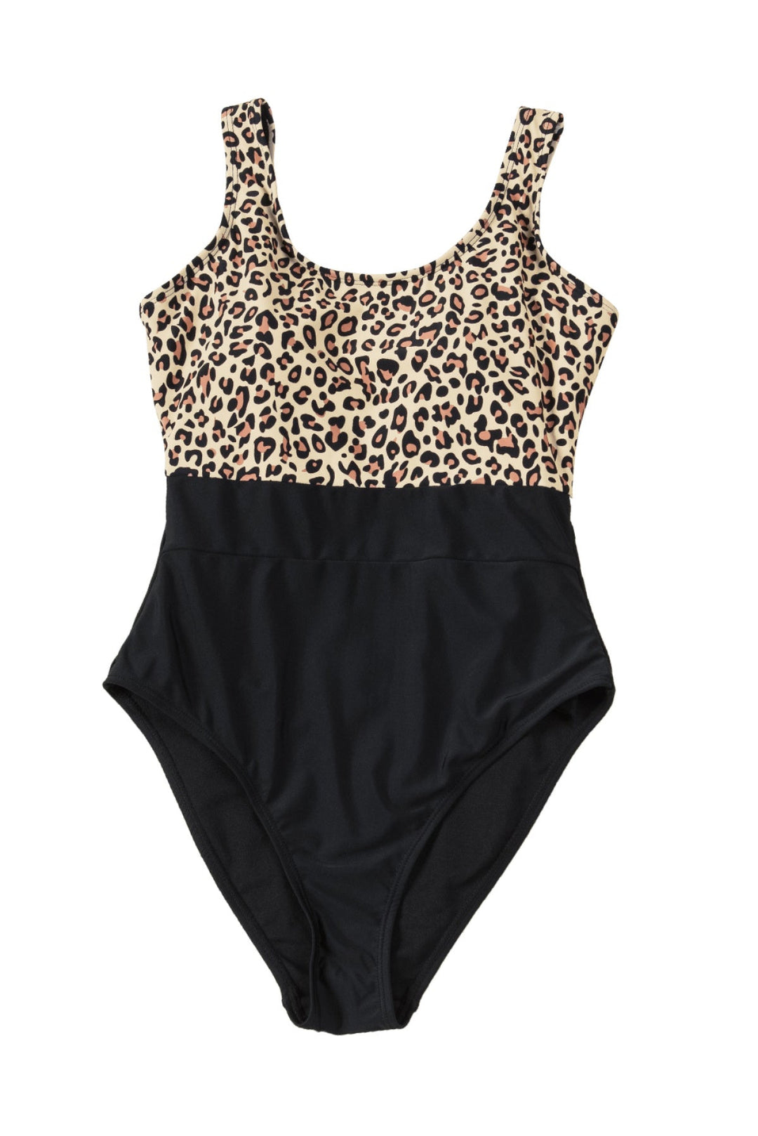 Leopard Color Block Bow Backless One-Piece Swimwear