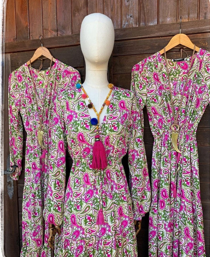 Floral Short Sleeve Tie Waist Swing Dress