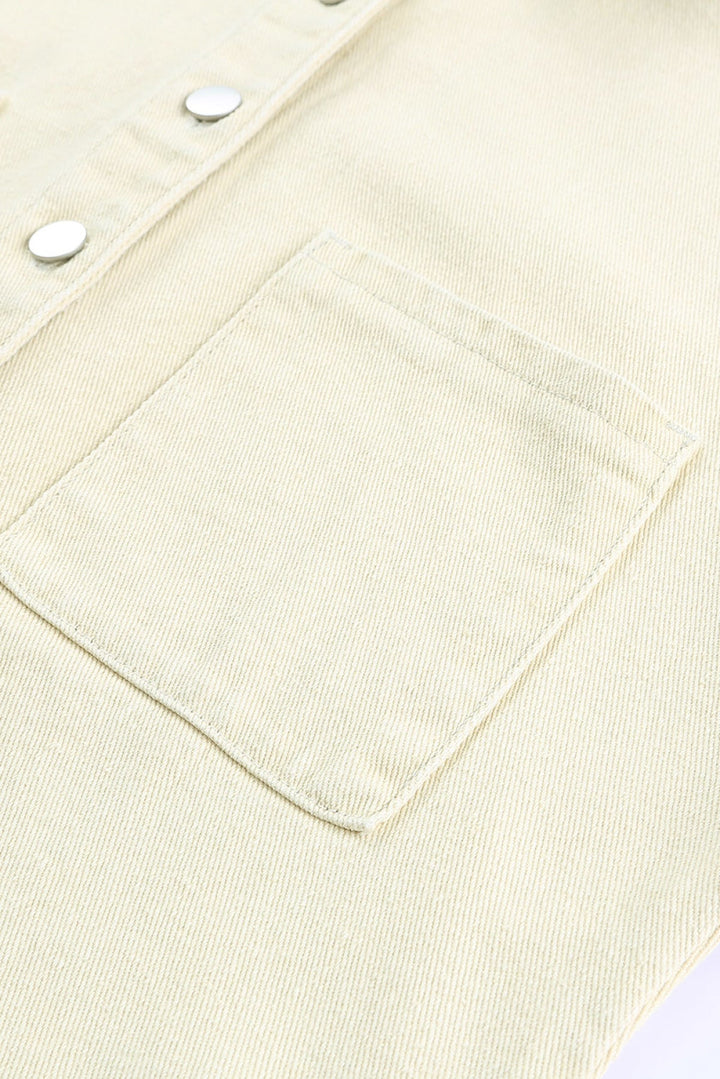 Khaki Cable Knit Denim Jacket