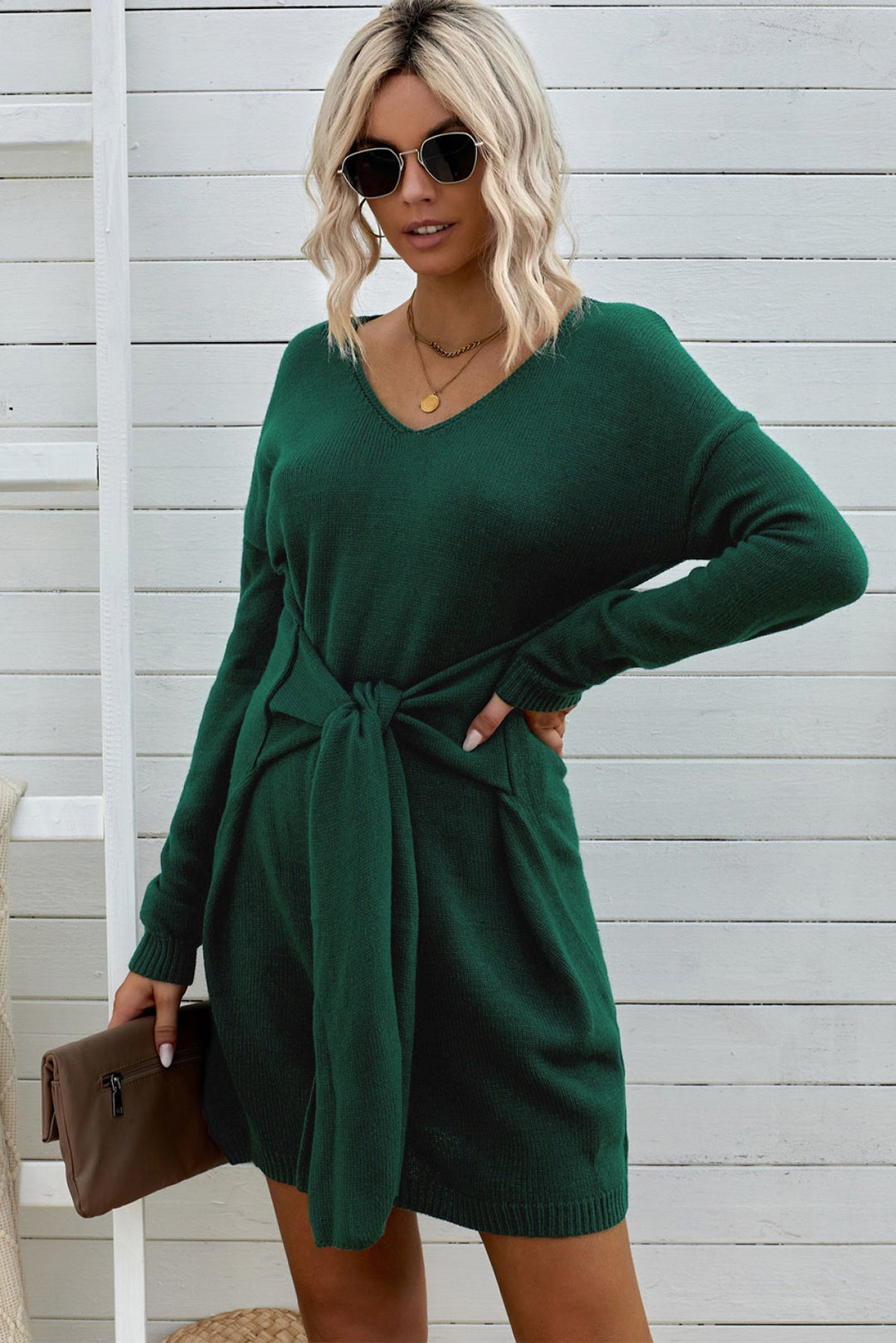 Tie Sweater Dress