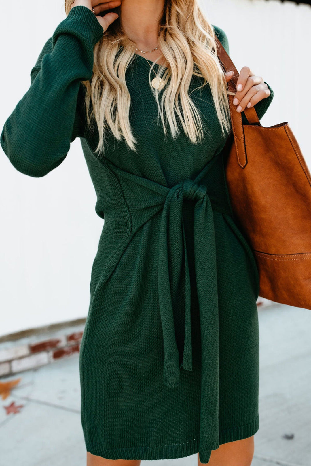 Tie Sweater Dress