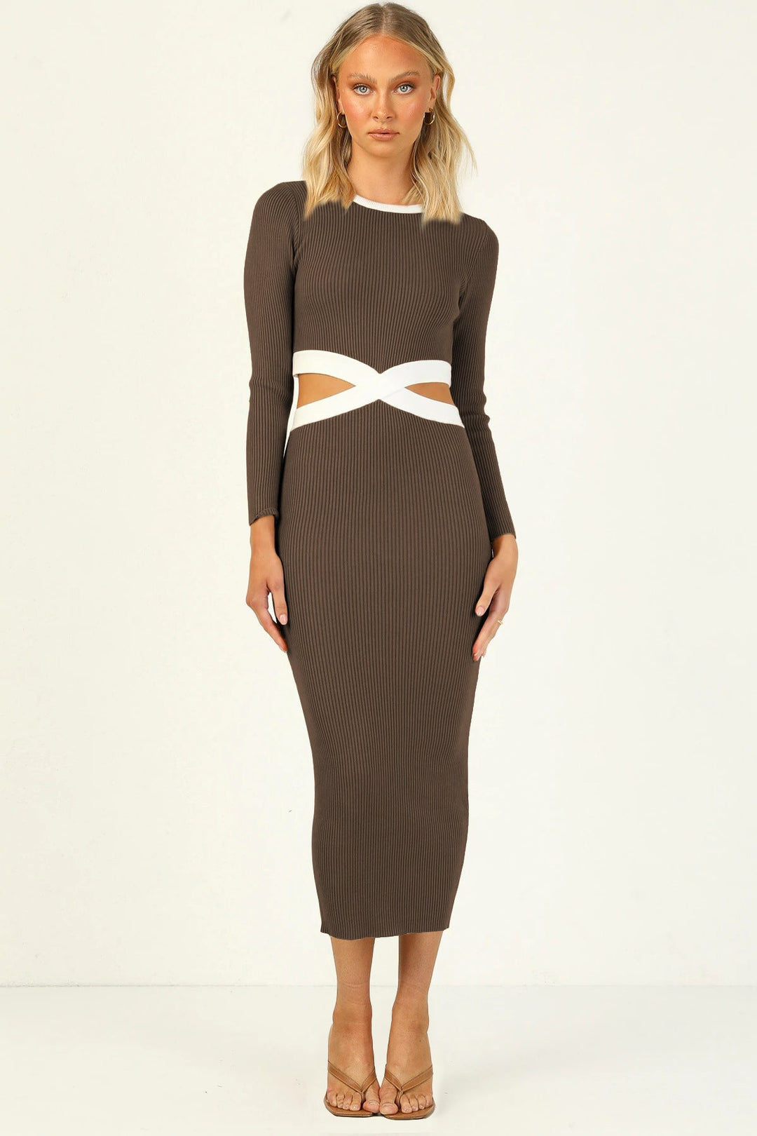 Colorblock Maxi Tube Dress