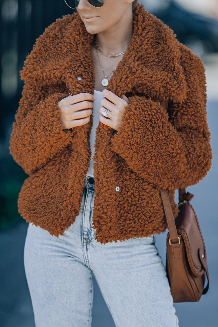 Cropped Teddy Coat